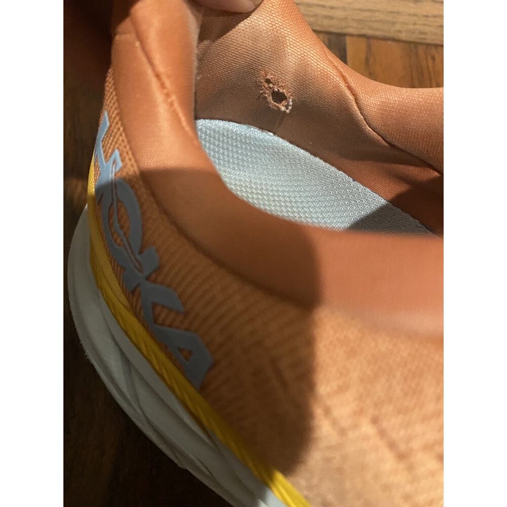 HOKA One One Clifton 8 Women 10.5 Wide Sun Baked Shell Coral Run Walking Shoes - Picture 13 of 15